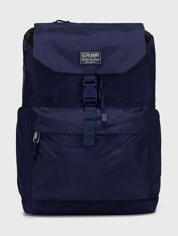 Blue TOPLOADER backpack with logo patch - 1