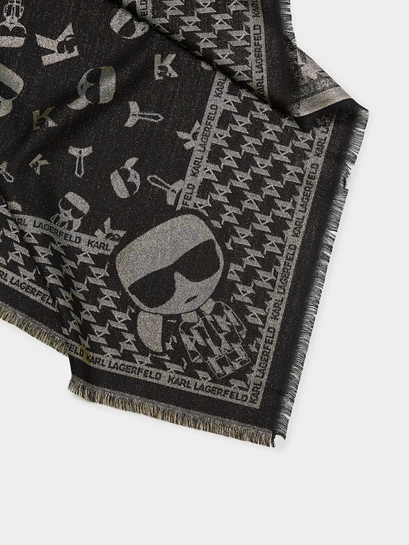 K/IKONIK square scarf with shiny threads - 3