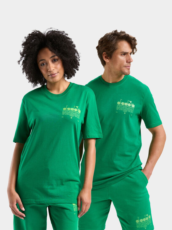 Πράσινο βαμβακερό unisex μπλουζάκι MANIFESTO - 1