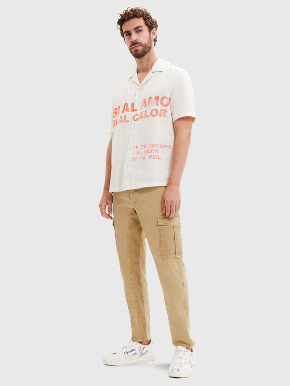  AL AMOR shirt with short sleeves and contrasting print - 1