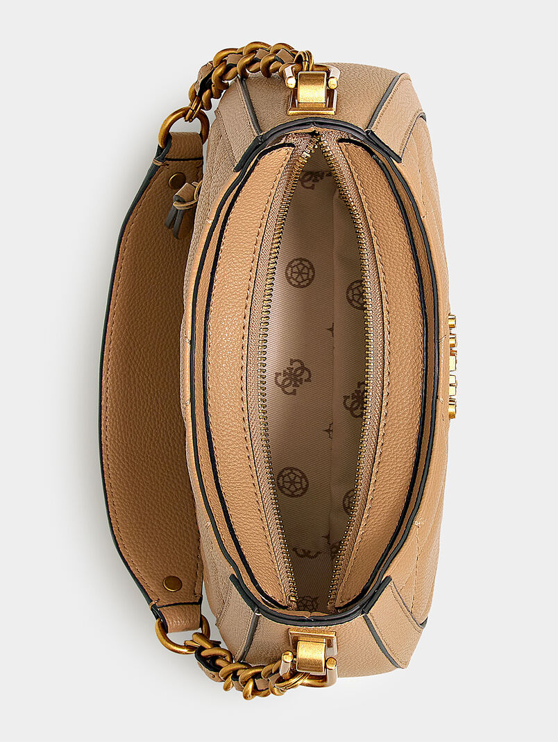 ABEY hobo bag in beige color with quilted effect - 3