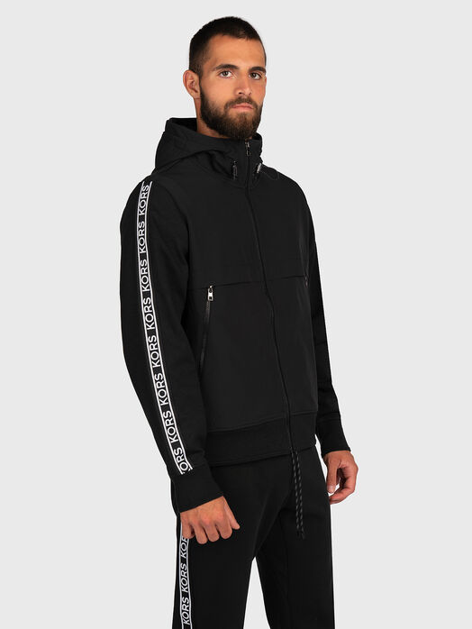 Sweatshirt with contrast logo stripe