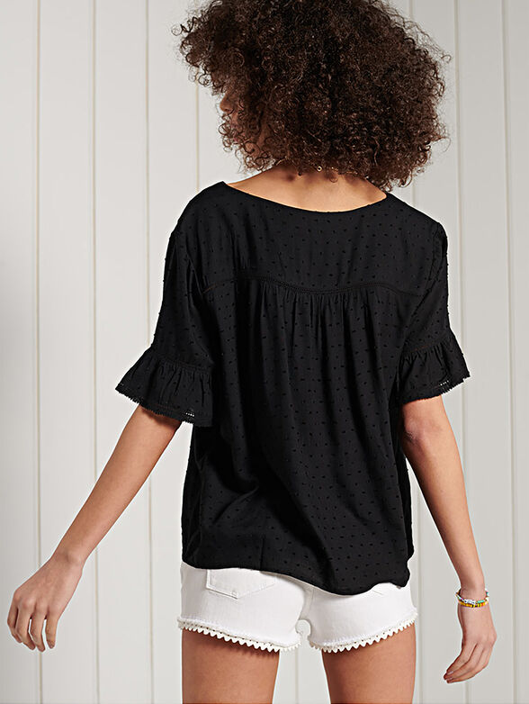 Blouse in black color - 4