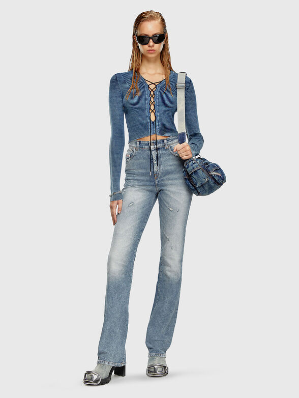 M-ACCHIA ribbed blouse with accent ties - 2