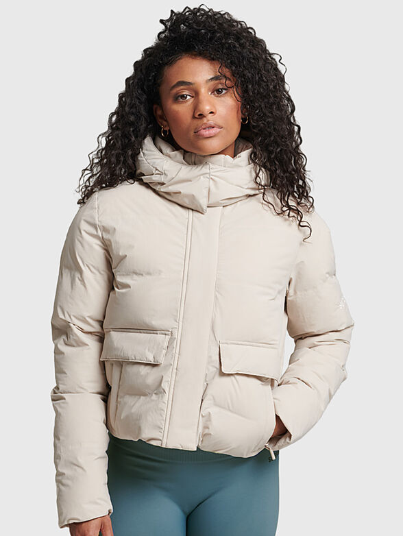TRAIN BOXY padded jacket with hood - 1