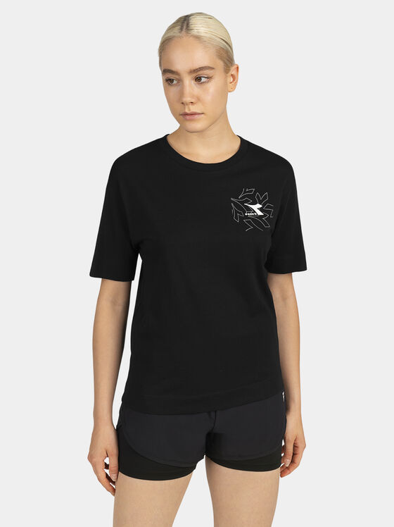 Black T-shirt with print - 1