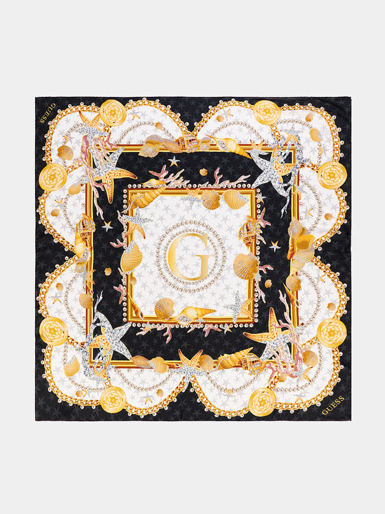 Printed foulard with marine details - 1