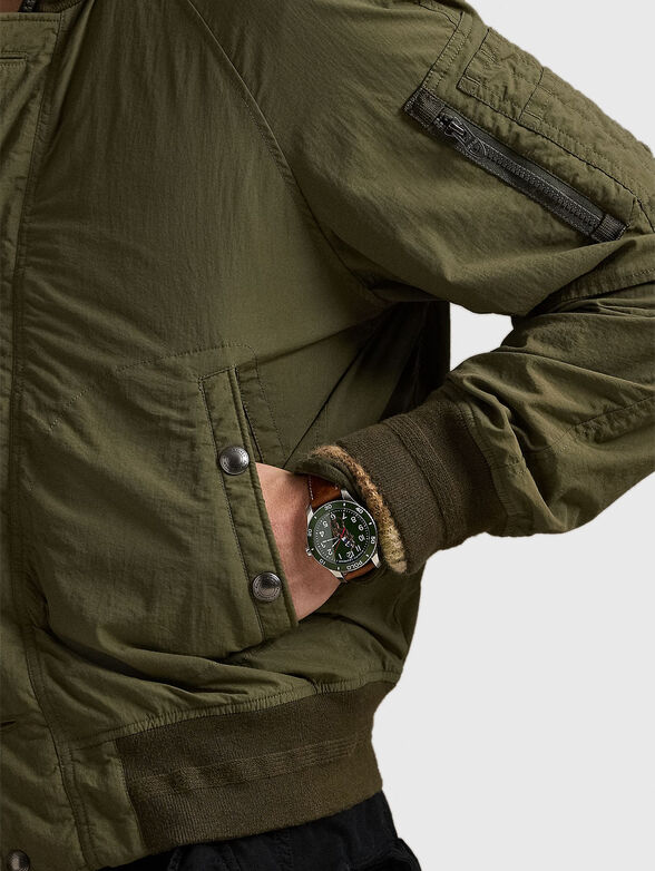 Bomber jacket in green color - 4