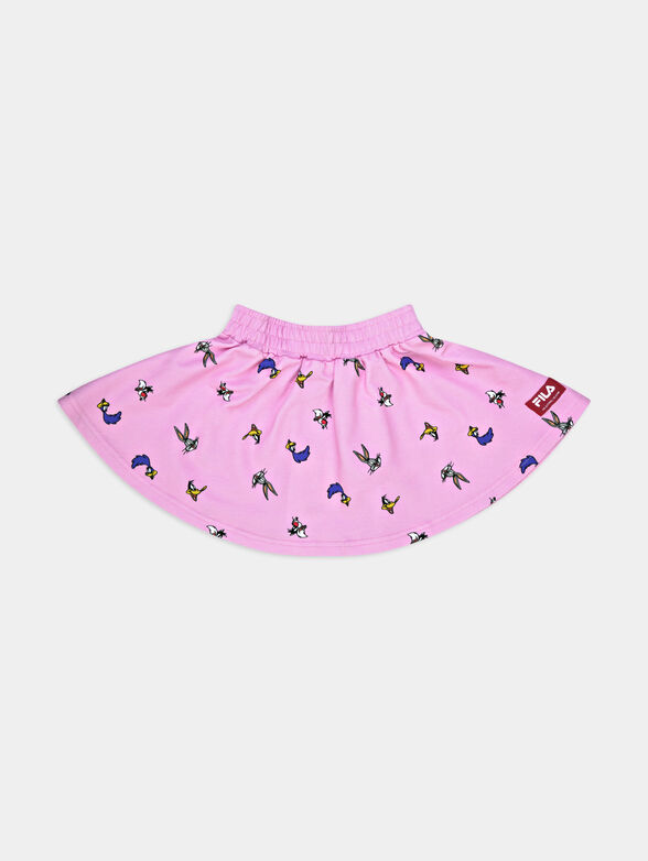 LANZE AOP pink skirt with print - 1