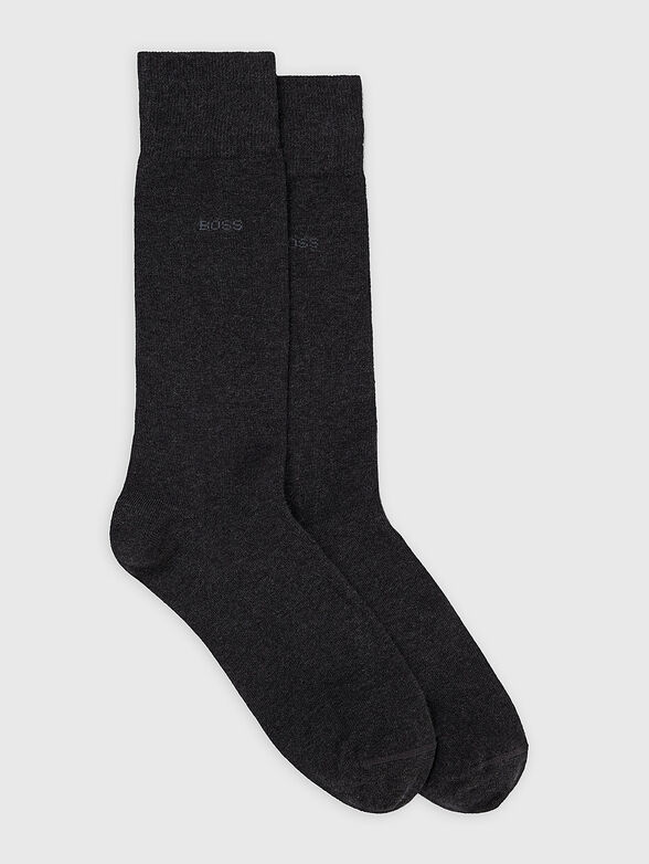 Two pairs of long black socks  - 1