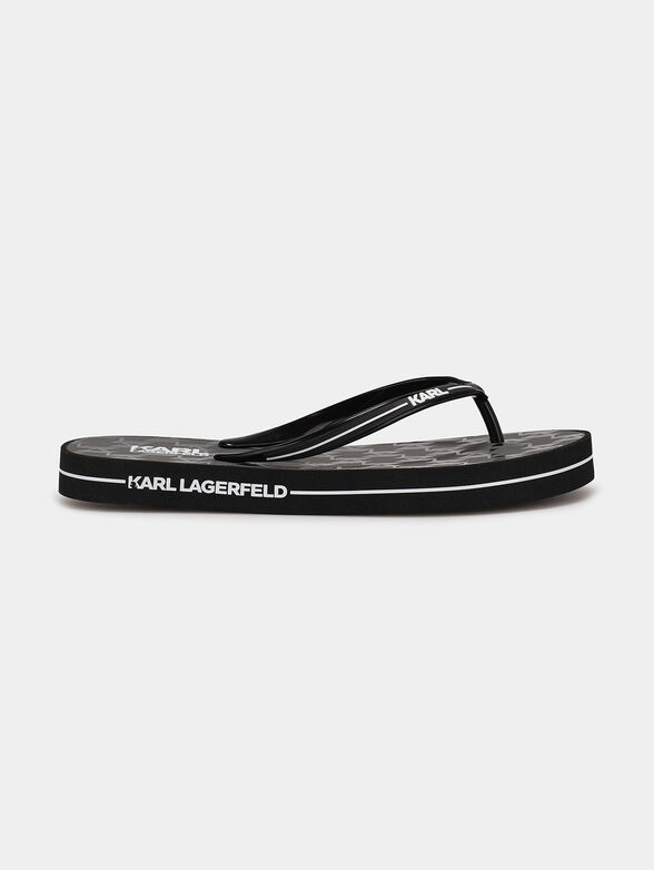 KOSTA beach slides with monogram logo print - 1