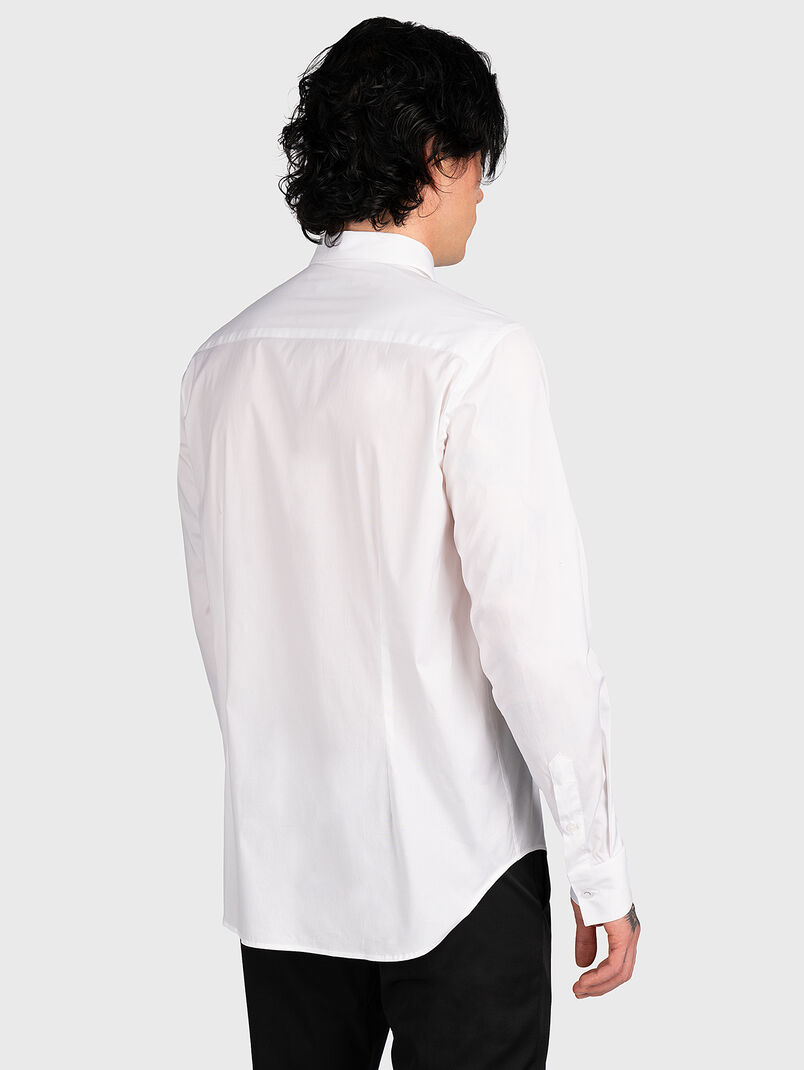 White cotton blend shirt - 3
