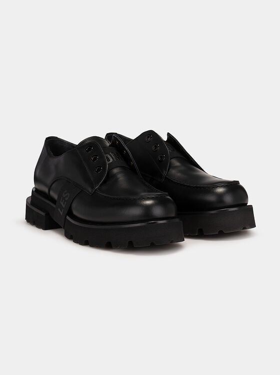 Black slip-on shoes - 2