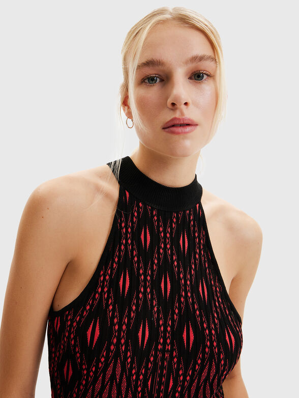 EL HAVRE black dress with geometric print - 3