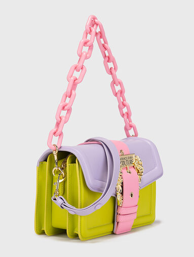 Shoulder bag with accent logo buckle - 4