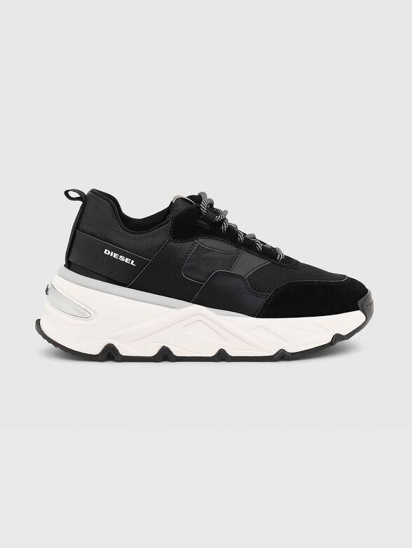 S-HERBY black sneakers with contrast sole - 1