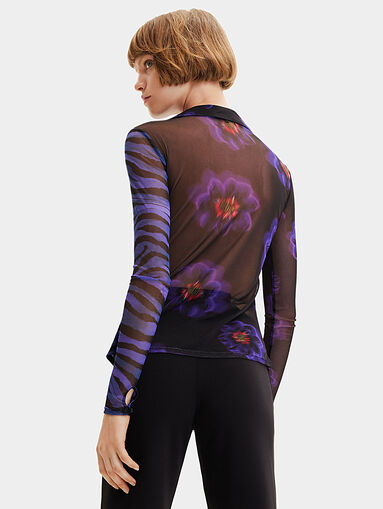 Black shirt with colorful print - 2