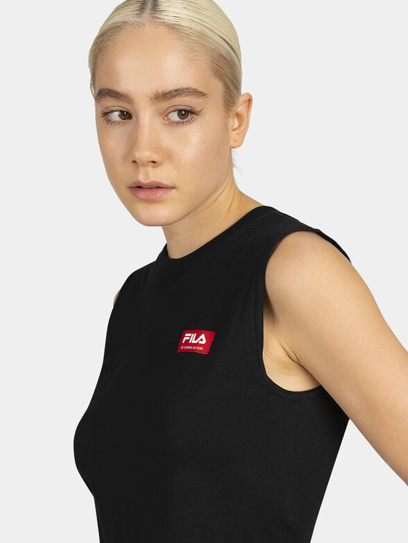 TAGGIA cropped top with contrasting logo detail - 4