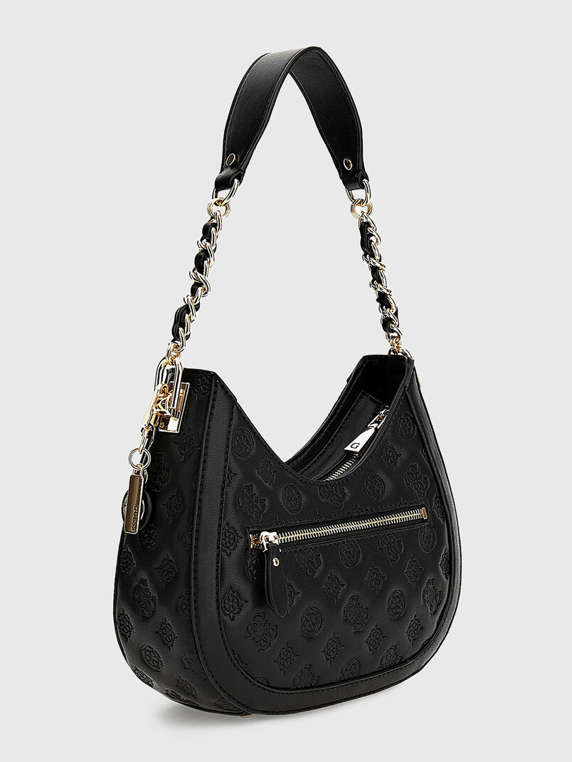 ABEY black hobo bag with embossed elements - 3