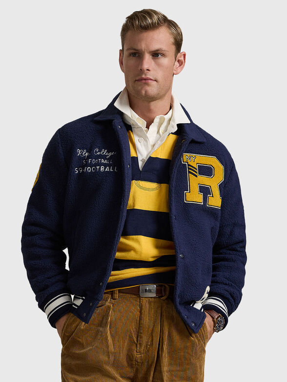 Bomber jacket with contrasting inscriptions - 0
