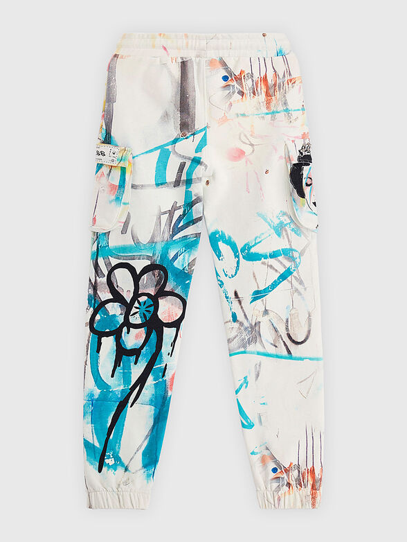 Leggings with multicolored art print - 2