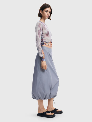 Midi skirt with adjustable hem  - 3