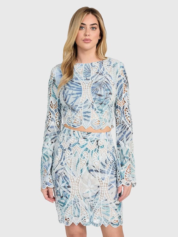 ANASTASIA floral embroidery blouse - 0