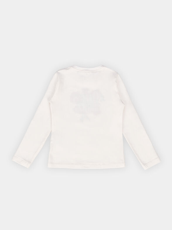 White blouse with shiny appliqués - 2