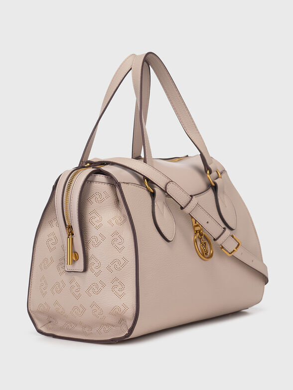 Handbag with golden logo element - 6