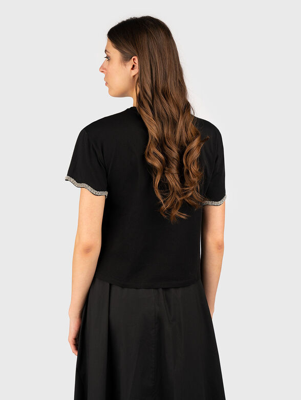 Cotton T-shirt with accent sleeves - 2