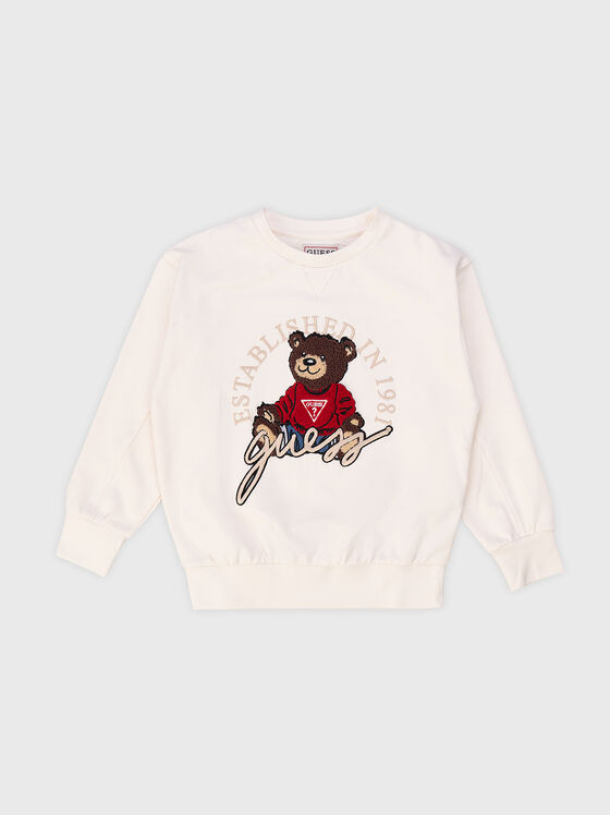 Λευκό φούτερ TEDDY BEAR - 1