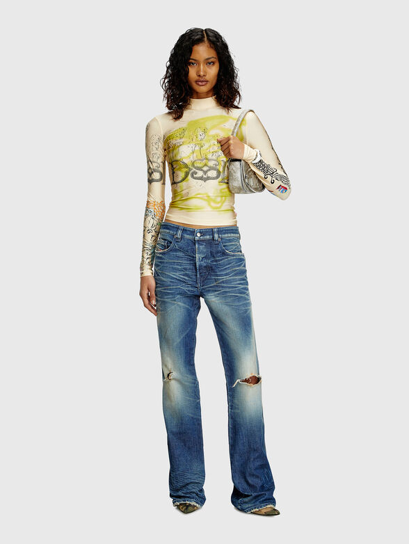 T-IMUN blouse with long sleeves and print - 2
