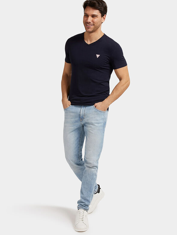 CORE black T-shirt with V-neck - 2