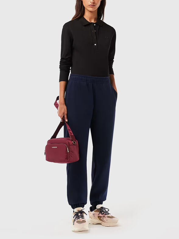 Cotton polo-shirt with long sleeves  - 1