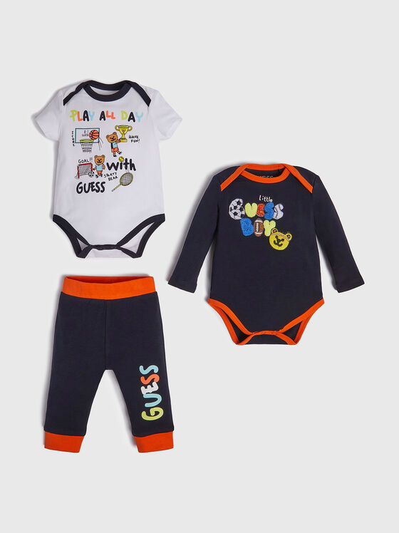 Three-piece set with colorful print - 1