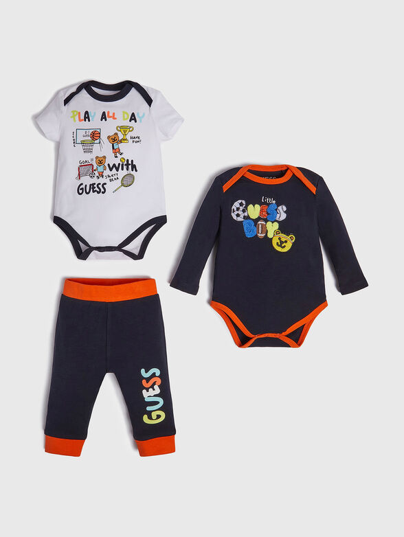 Three-piece set with colorful print - 1