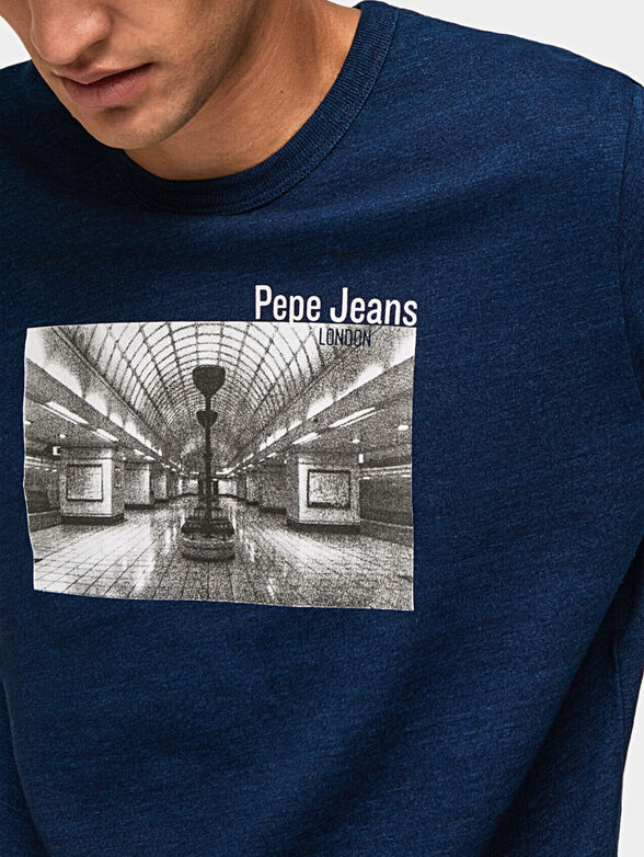 SAINT cotton T-shirt with print - 4