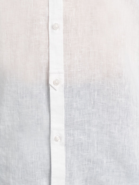 COLLINS Linen shirt i blue color - 4