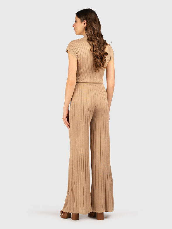 Jumpsuit with V-neck and wide legs - 1