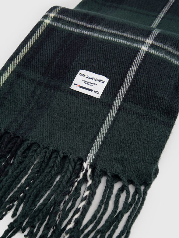 GUS scarf with checked print - 1