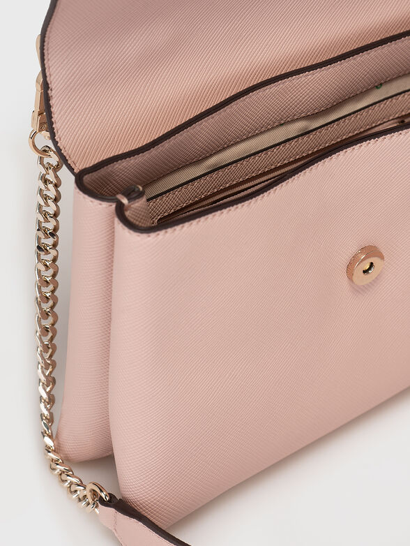 Black crossbody bag with triangular logo detail - 6