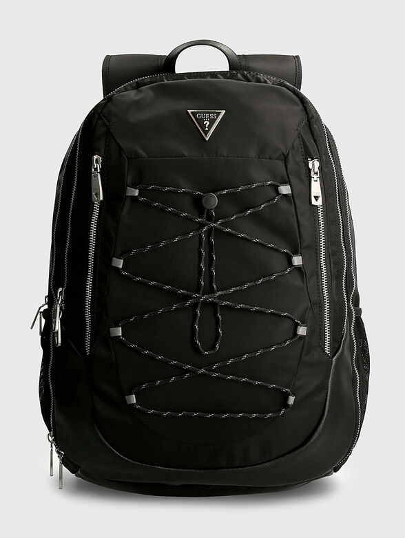 Black backpack with a triangular logo - 1