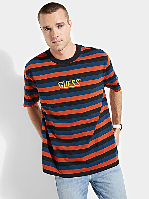 WONDER STRIPE Blue unisex t-shirt - 1