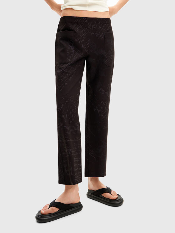 Black pants with print - 0