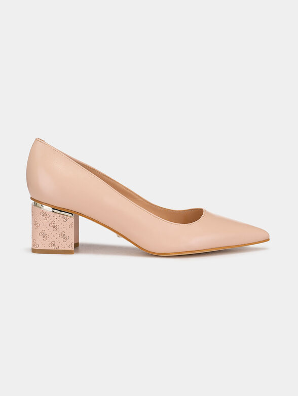 KODY black leather heeled shoes - 1