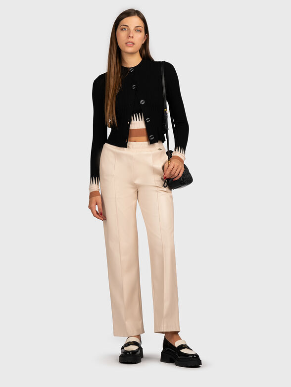 Wool blend cropped cardigan - 1