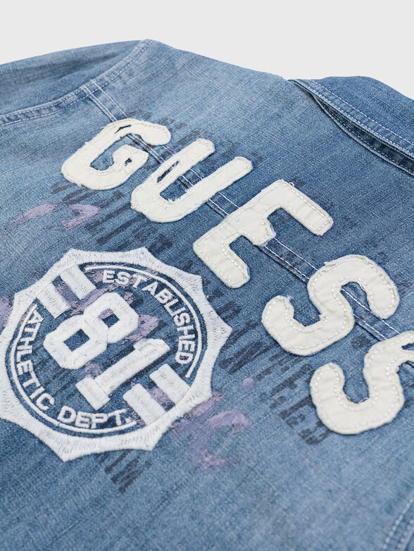 Denim shirt with patches - 3